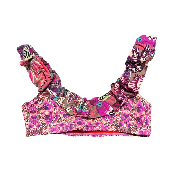 NEW Girl's Maaji Ruffle Bikini Top size 14 - Picture 2 of 6